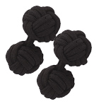 Black Silk Knot Cufflinks